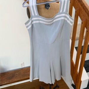 Betsey Johnson Light Blue and White Nautical Romper